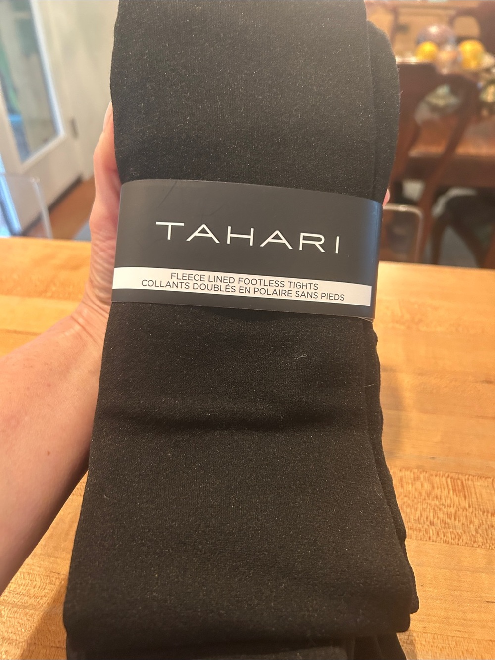 NWT tahari fleece lined footless tights-M/L